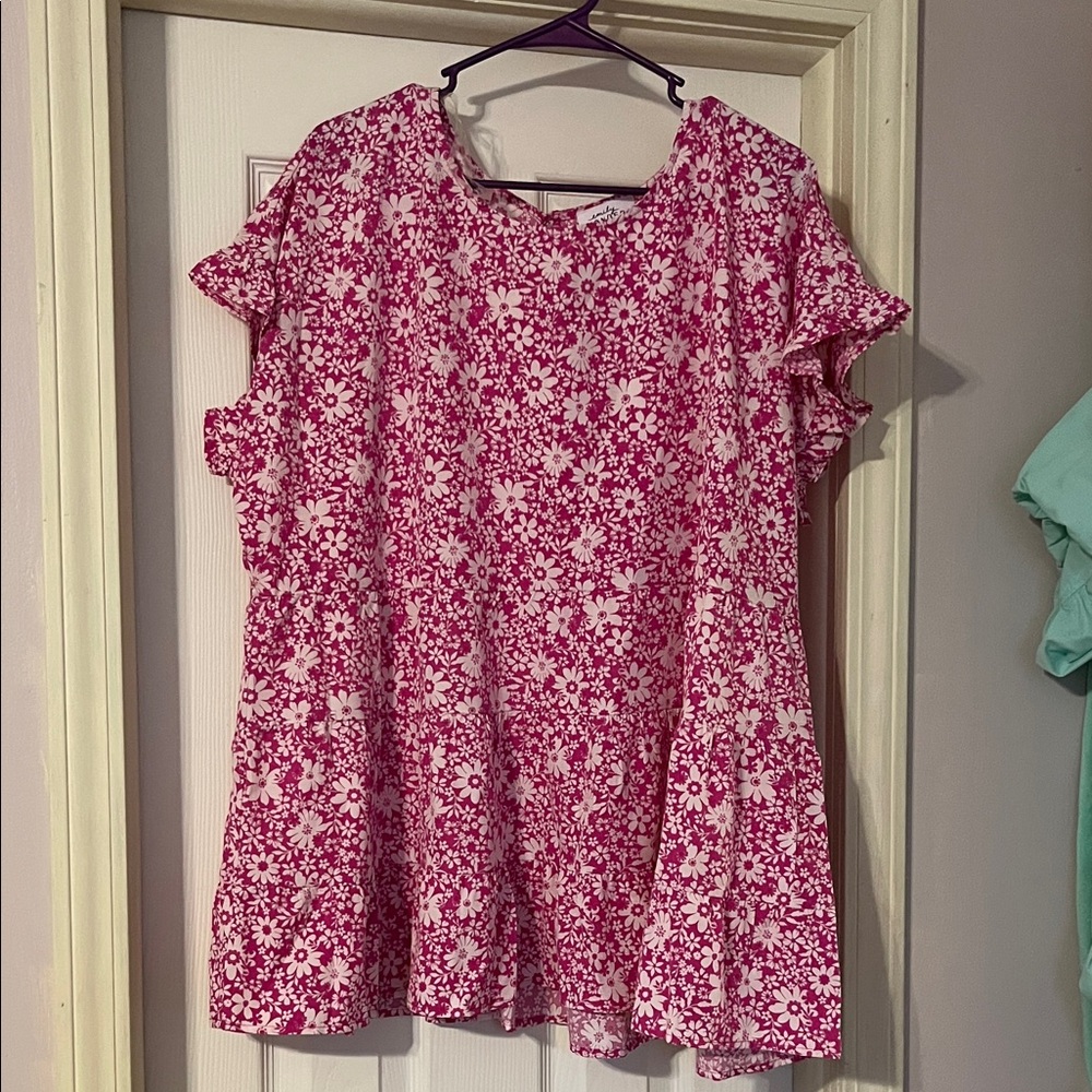 Floral Pink Blouse